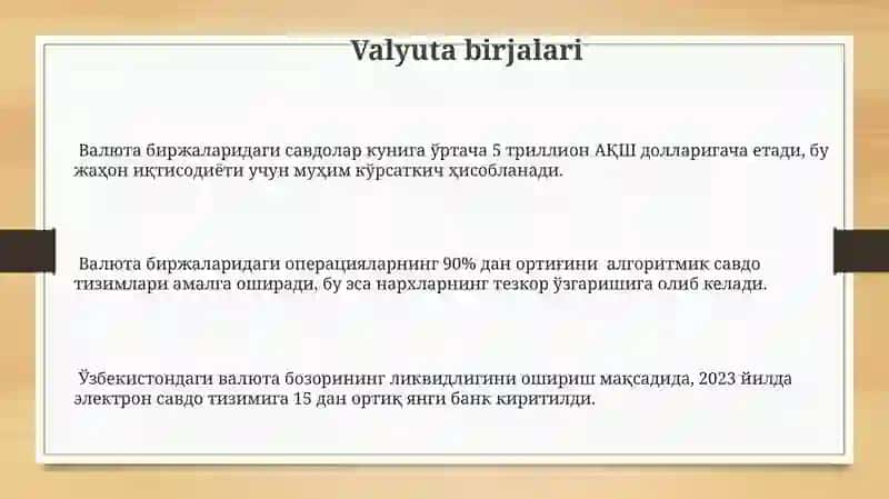 Moliyaviy birjalar va ularni tartibga solids 3