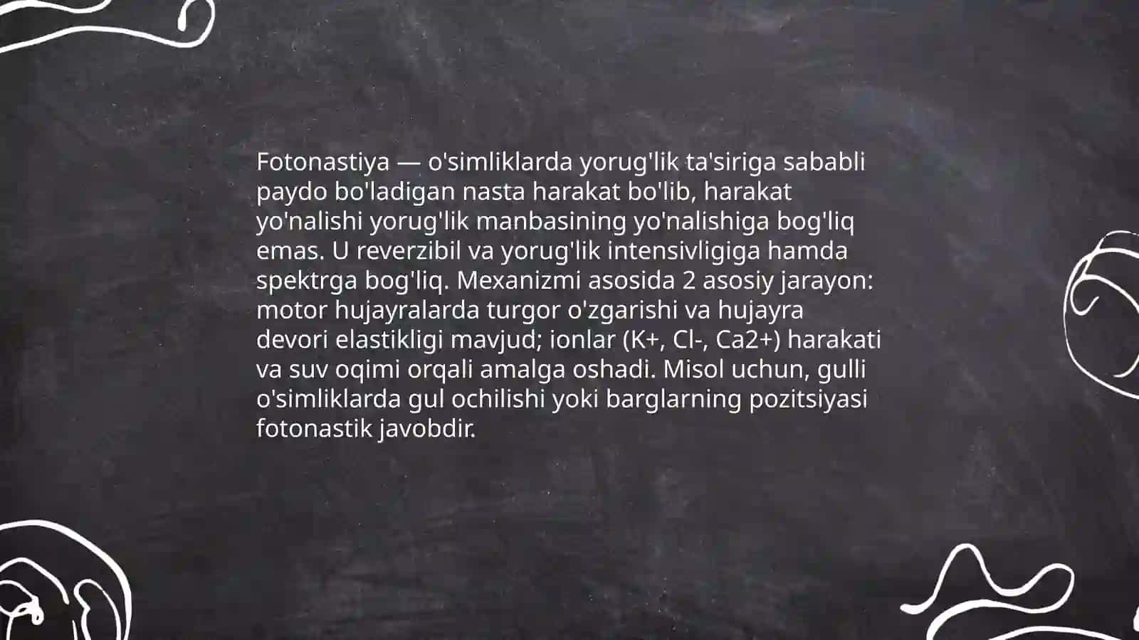 O'simliklarda fotonastiya 3