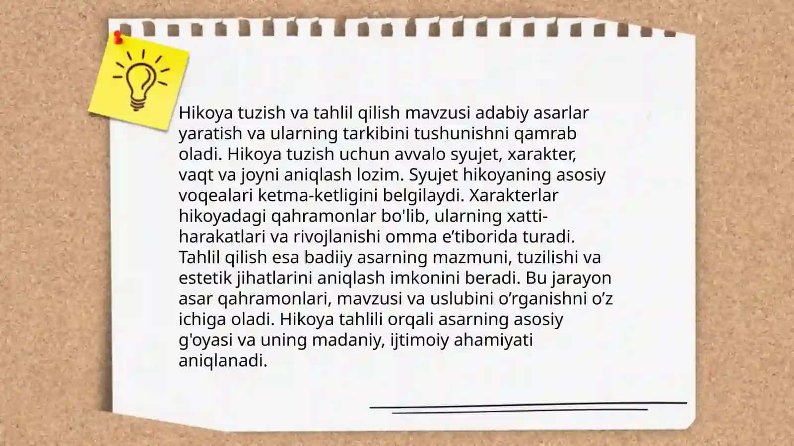 Hikoya tuzish va tahlil qilish 3