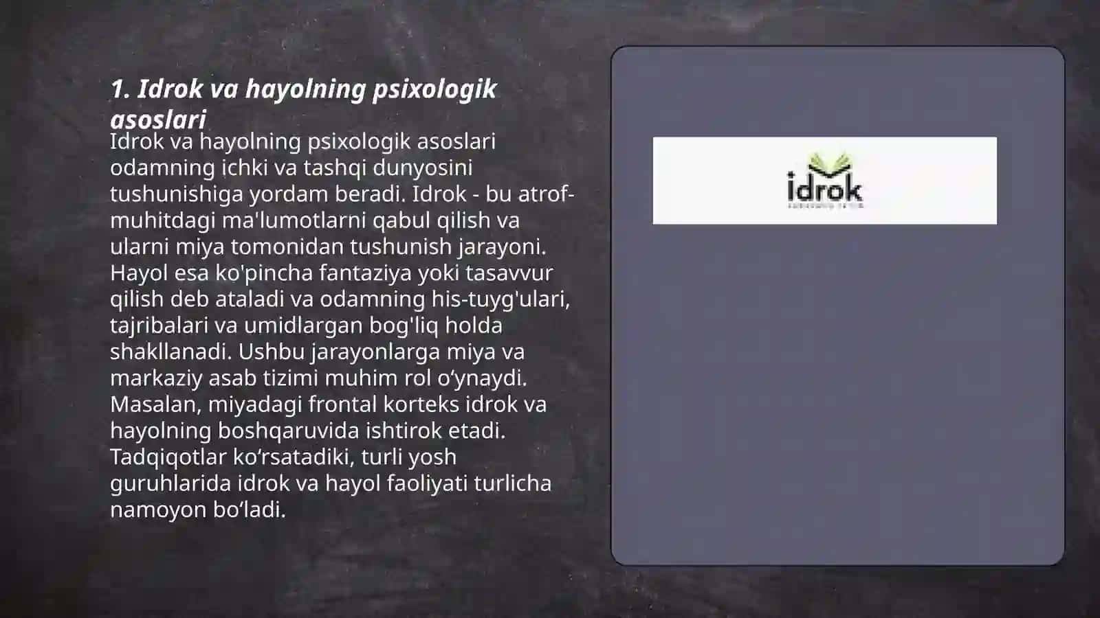 Idrok va hayol 3
