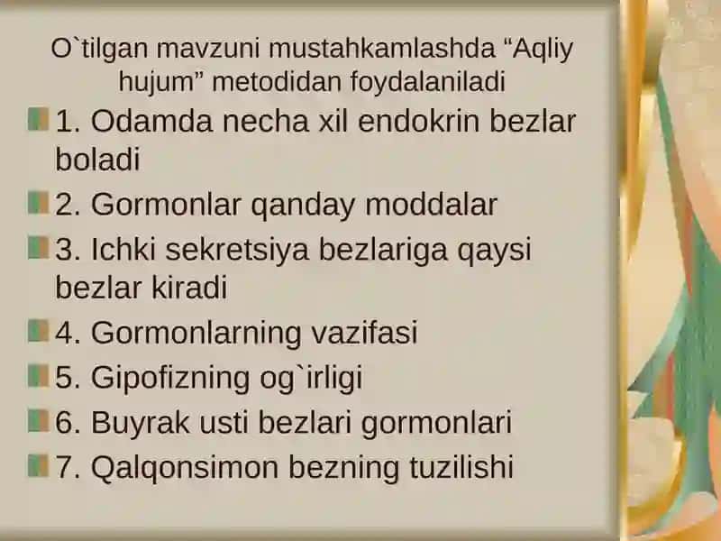 Odam organizmining endokrin sistemasi 3