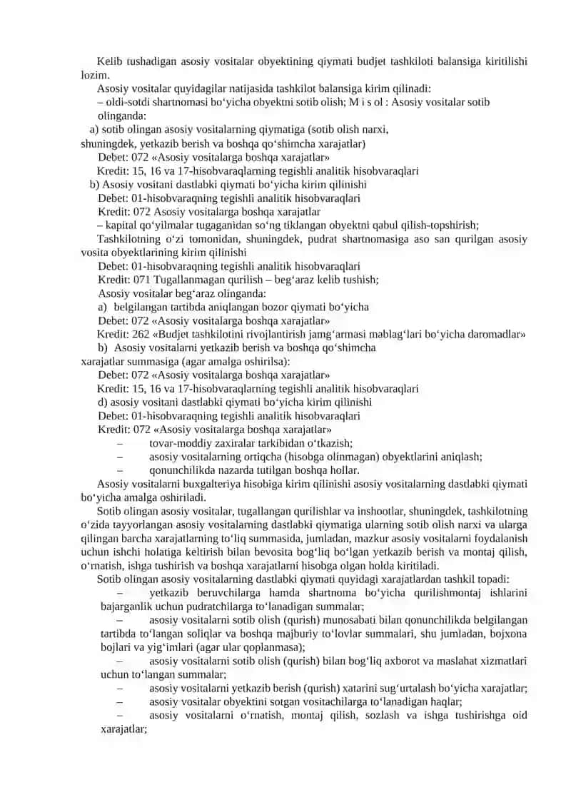 Asosiy vositalarni balansga olish 3