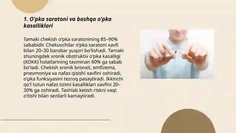 Tamakining salbiy oqibatlari 3