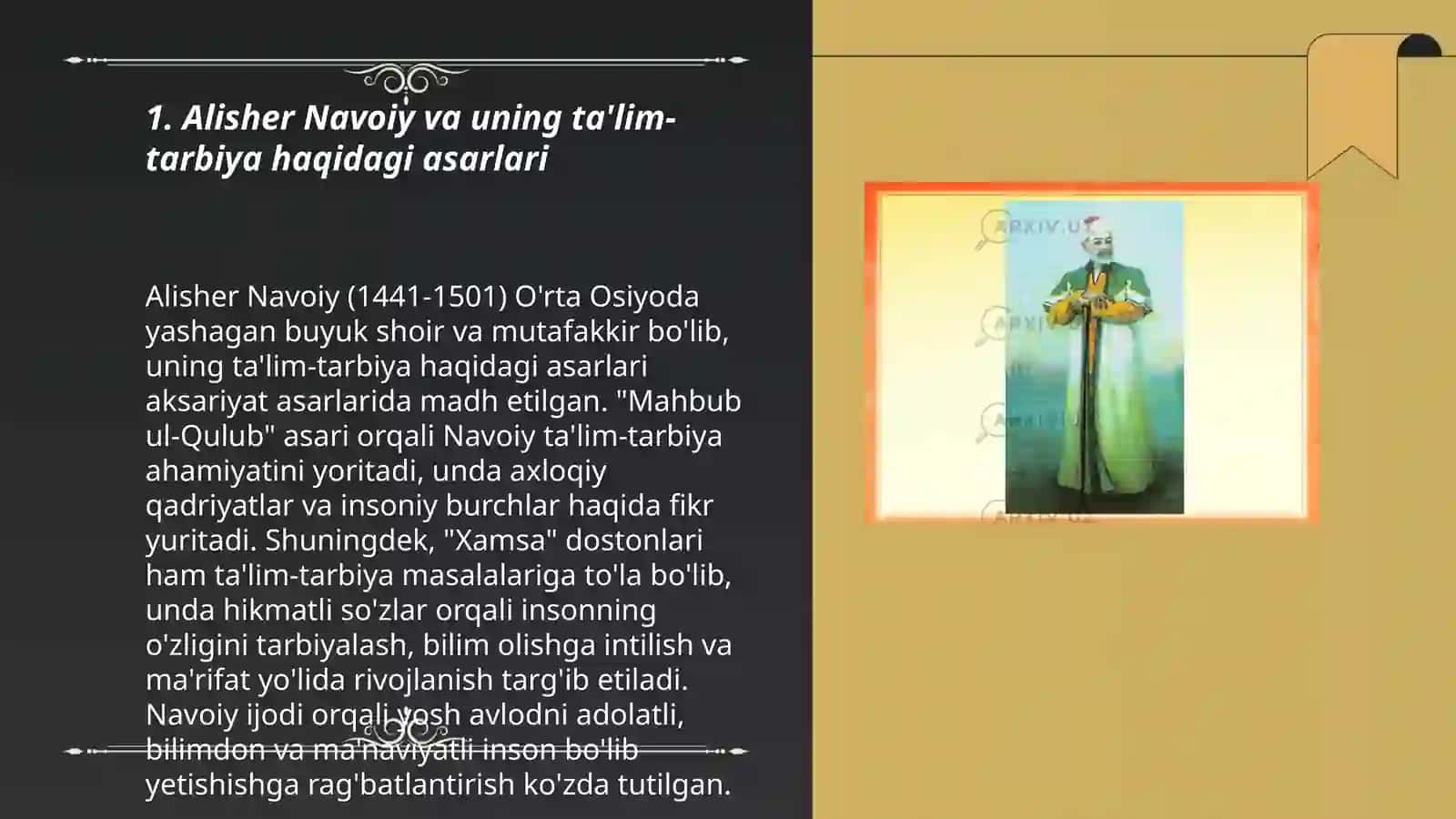 Alisher Navoiyning ta'lim-tarbiya toʻgʻrisidagi qarashlari 3