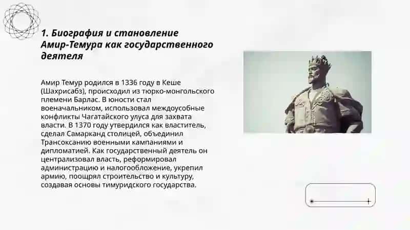 Биография и становление Амир‑Темура 3