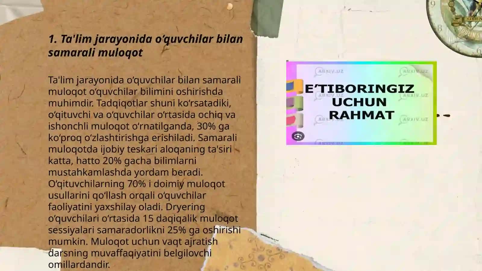 Pedagogning oʼquvchilar bilan muomala qilishining mohiyati 3