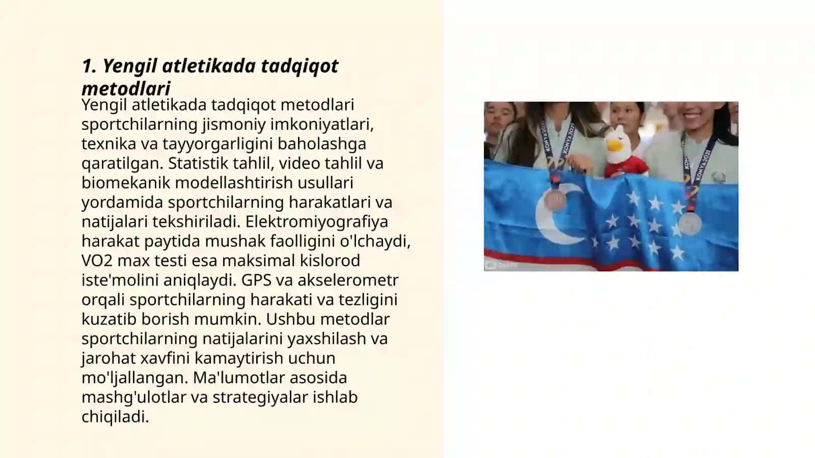Yengil atletikada tadgigotlar vo'llari usuliyati 3