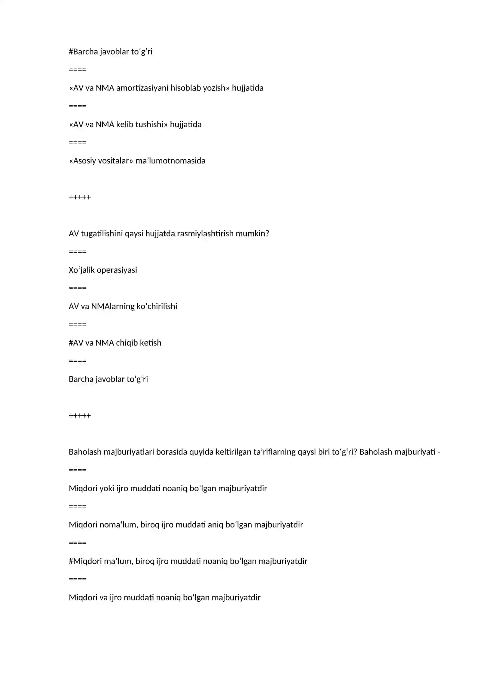 Buxgalteriya testlar. 3