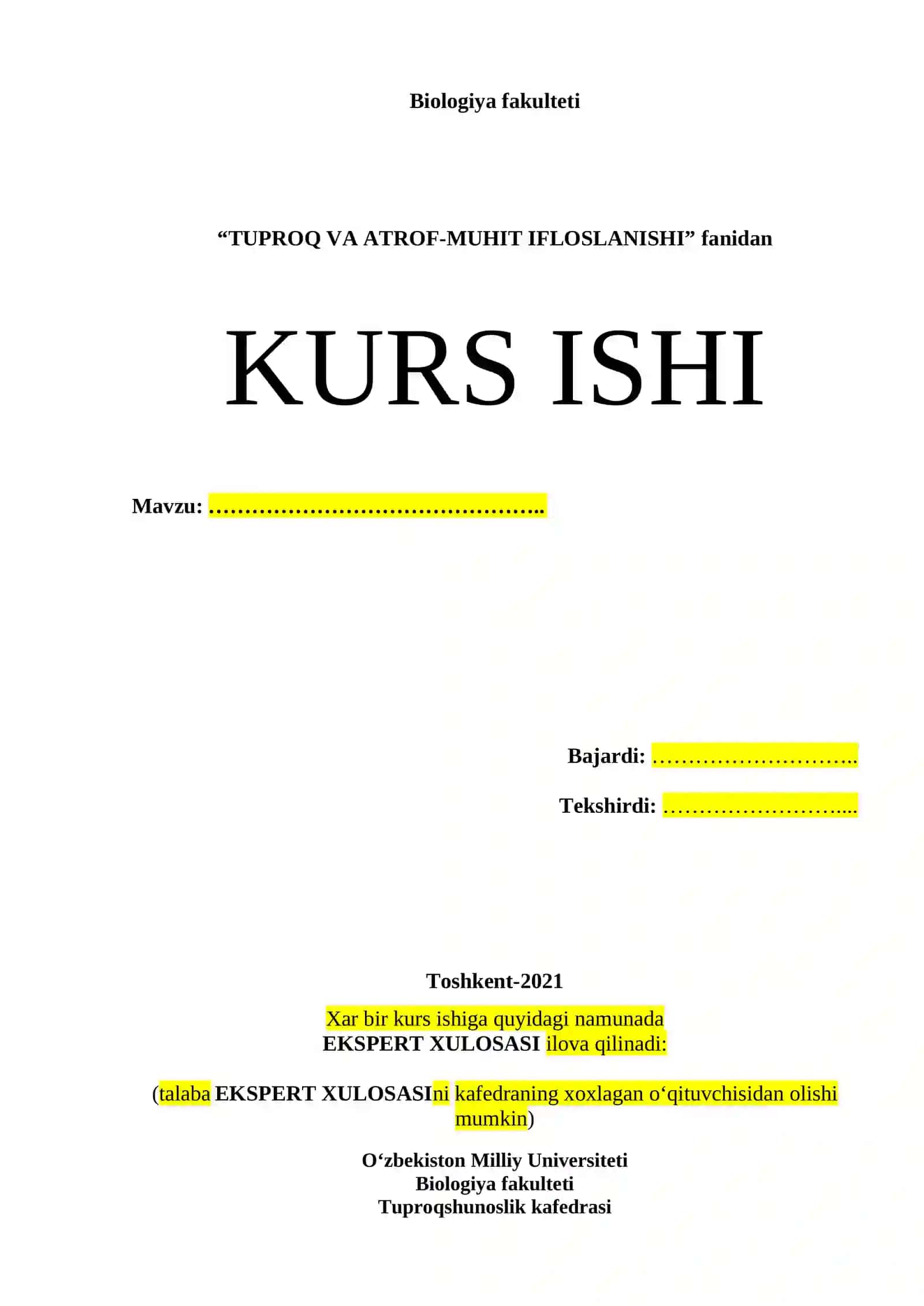 Tuproq va atrof muhitning ifloslanishi 3