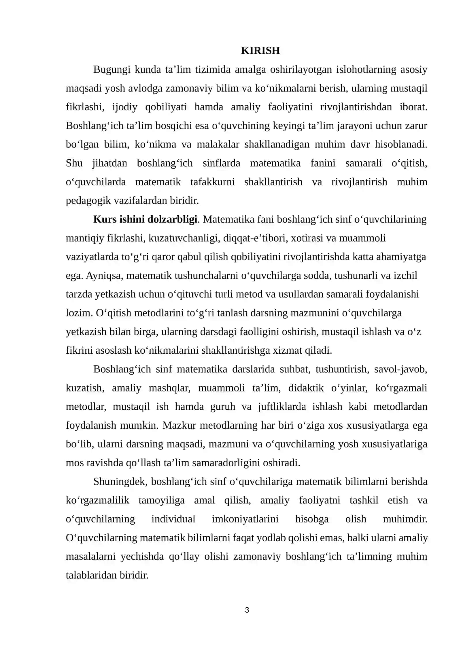 Boshlang'ich sinfda matematika o'qitish metodlari 3