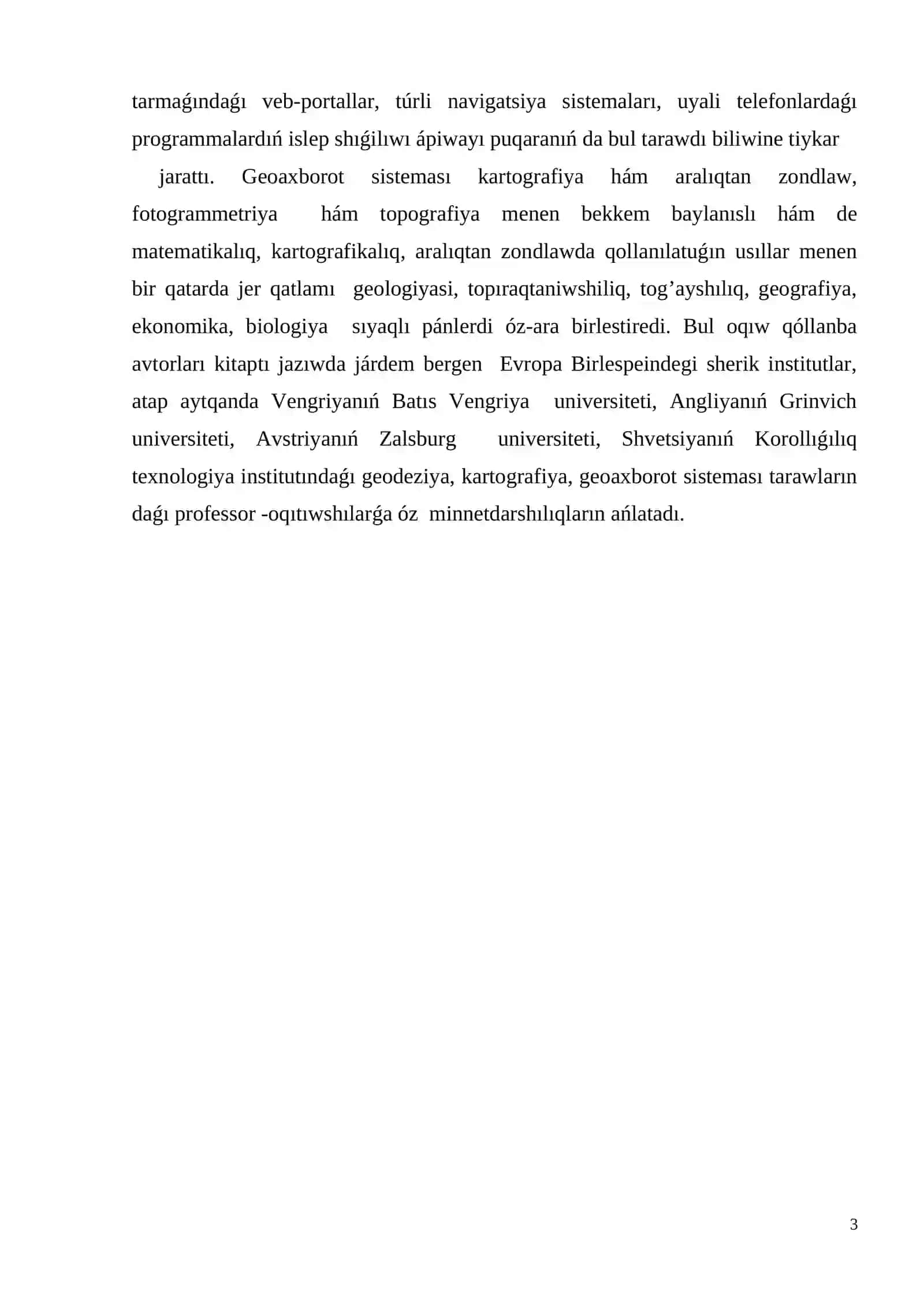 Geografiyalıq informaciya sisteması (GAT) 3