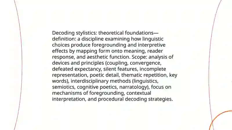 Decoding Stylistics 3