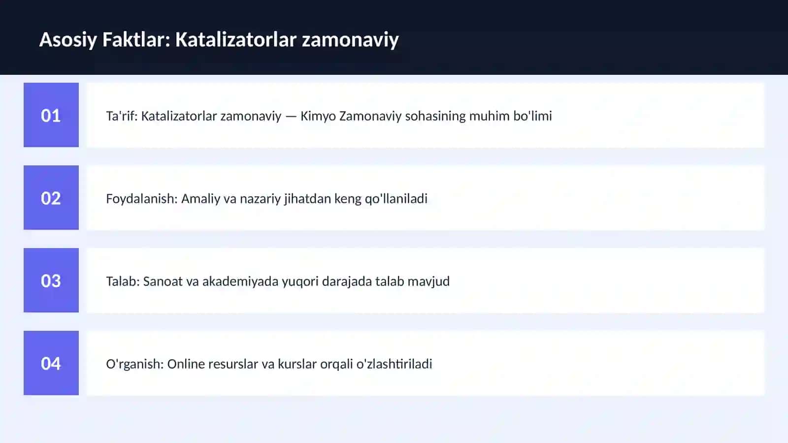 Katalizatorlar zamonaviy 3