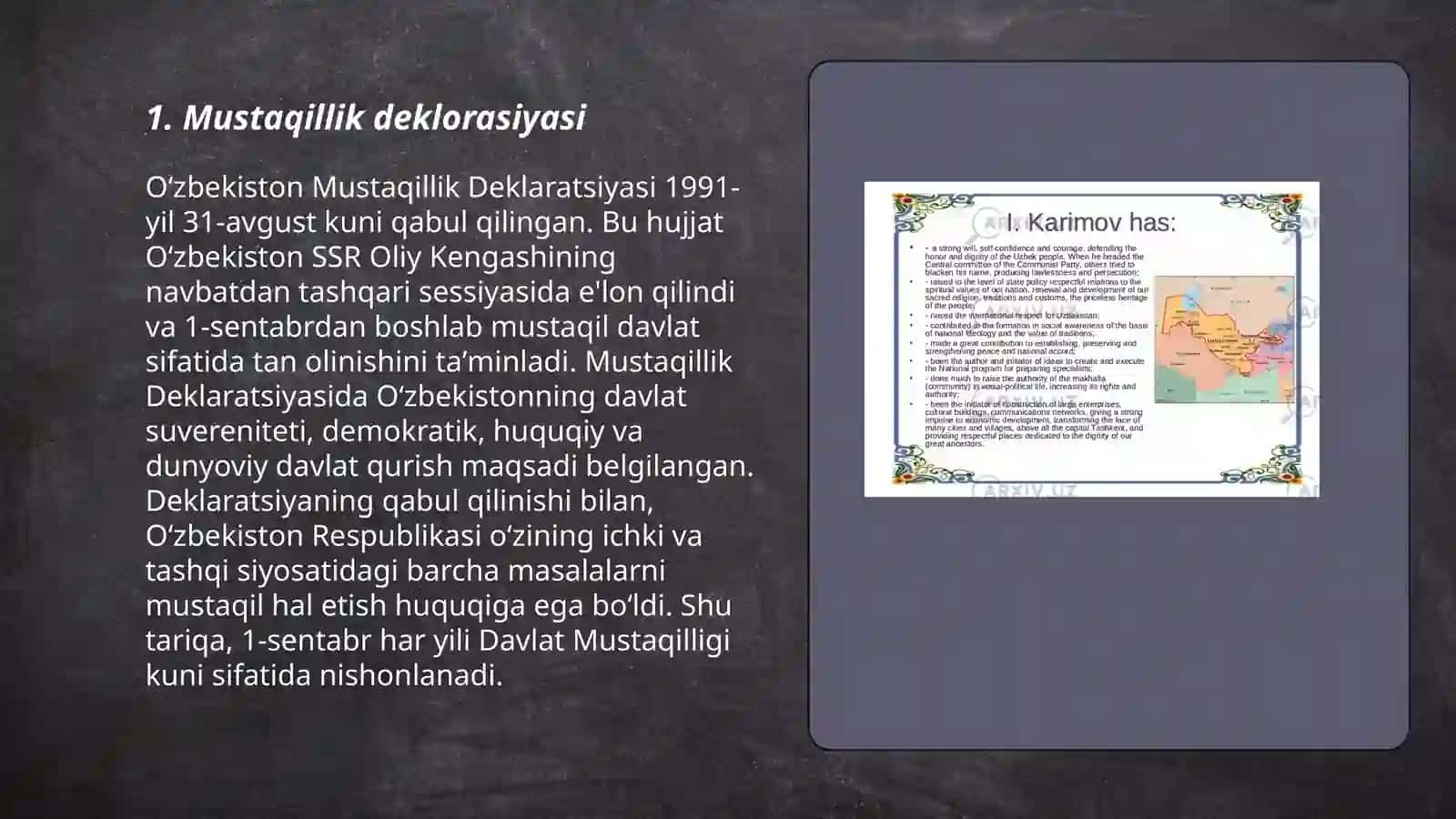 Oʻzbekiston Mustaqillik Deklaratsiyasi 3