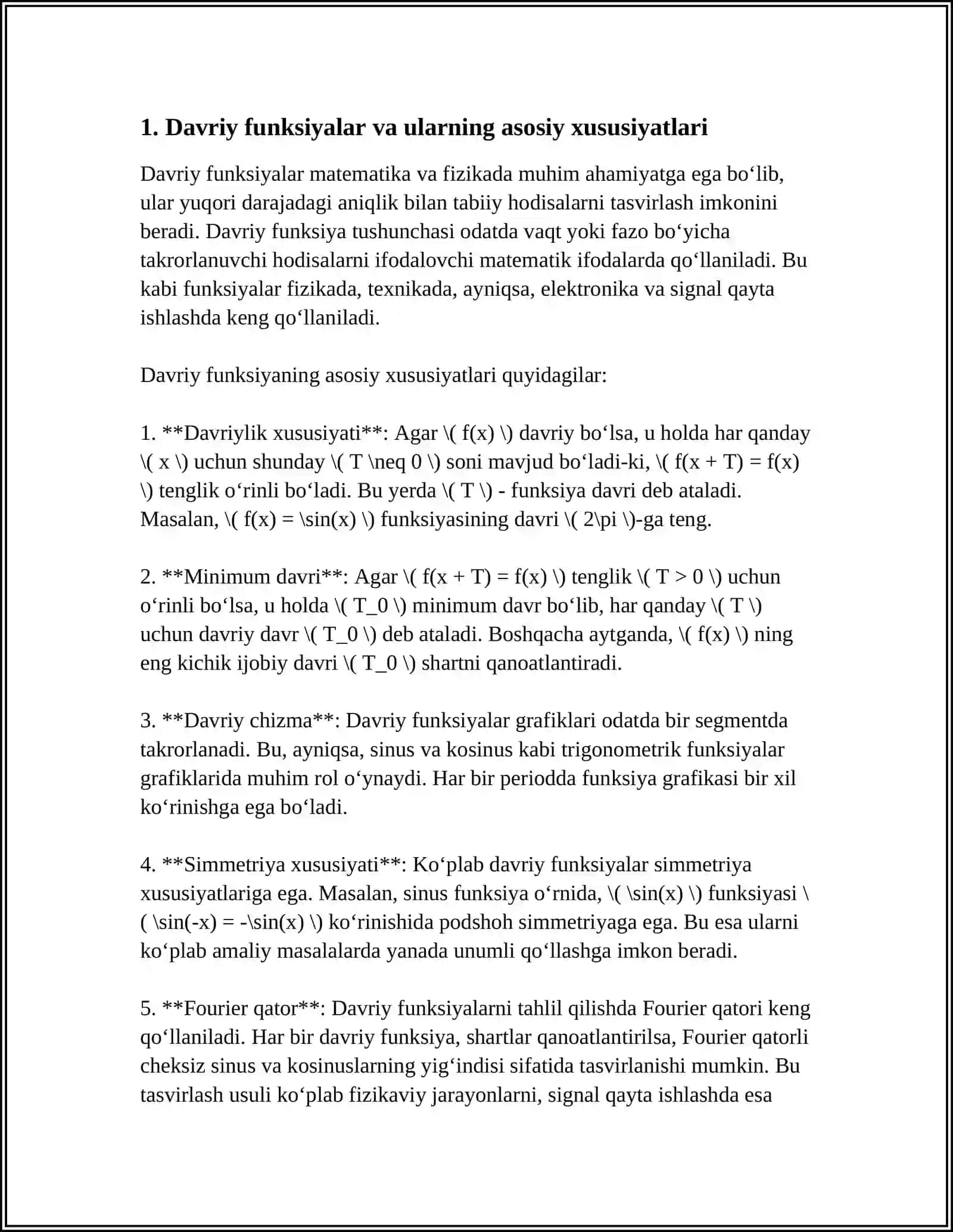 DAVRIY FUNKSIYALARNING TASVIRI 3