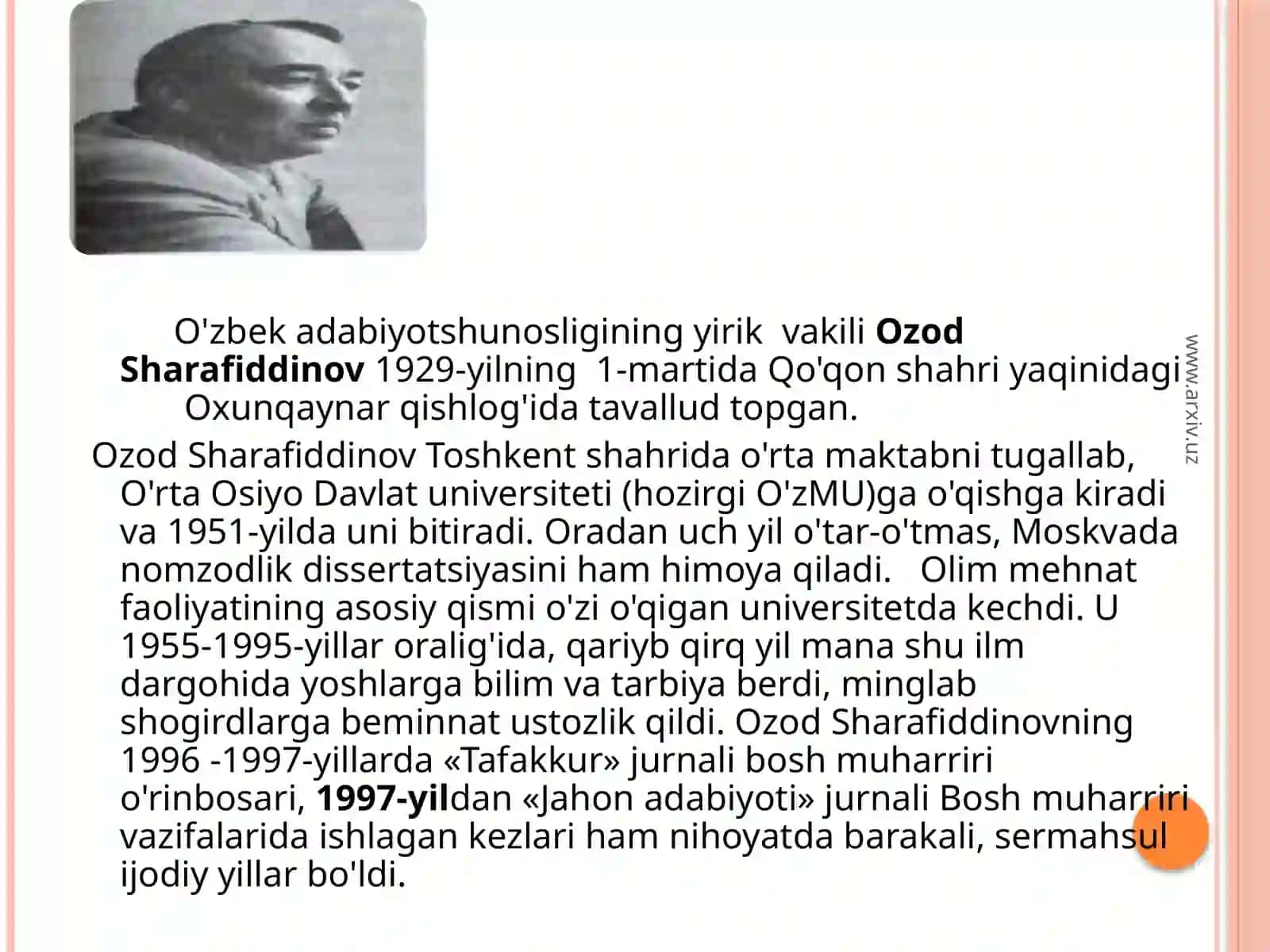 “OzodSharafiddinovninghayotivaijodi” 3