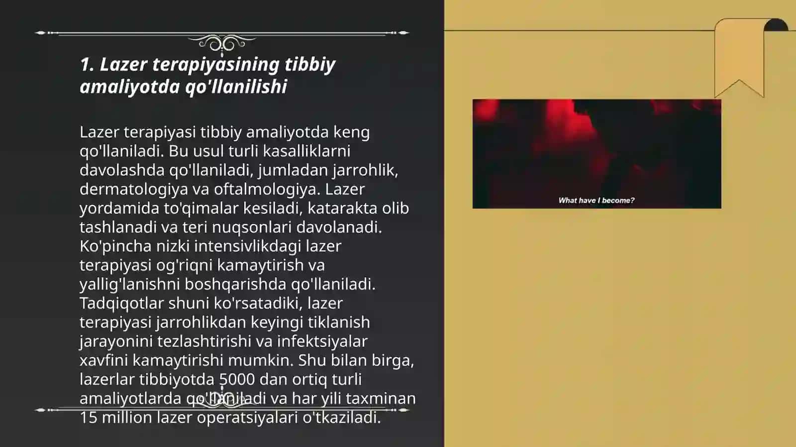 Lazerning tibbiyotda qollanishi 3