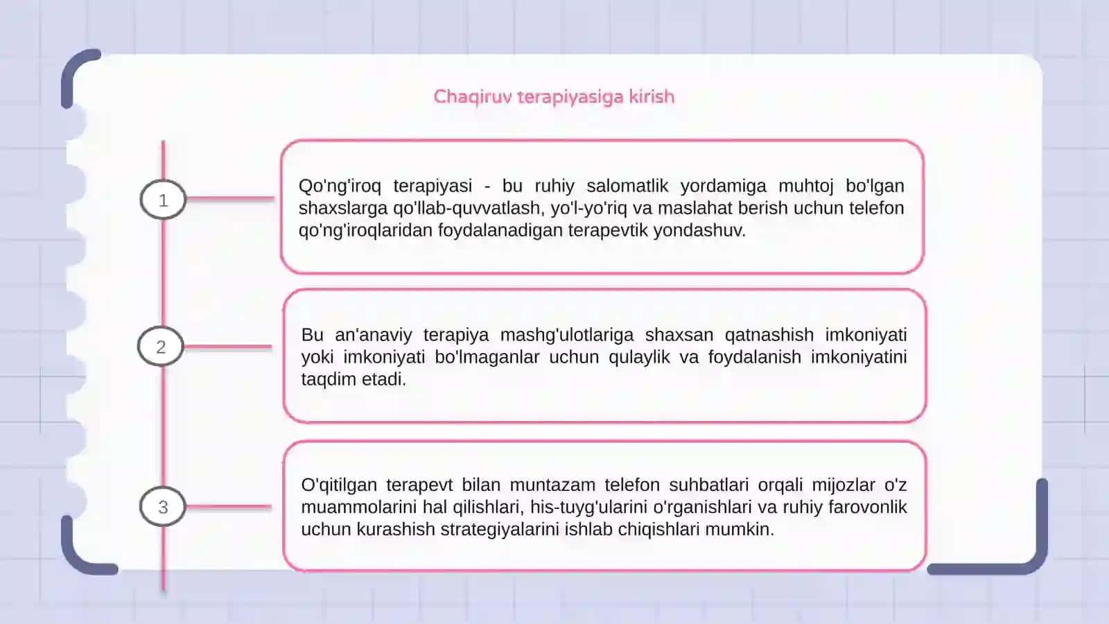 Qo'ng'iroq terapiyasi 3
