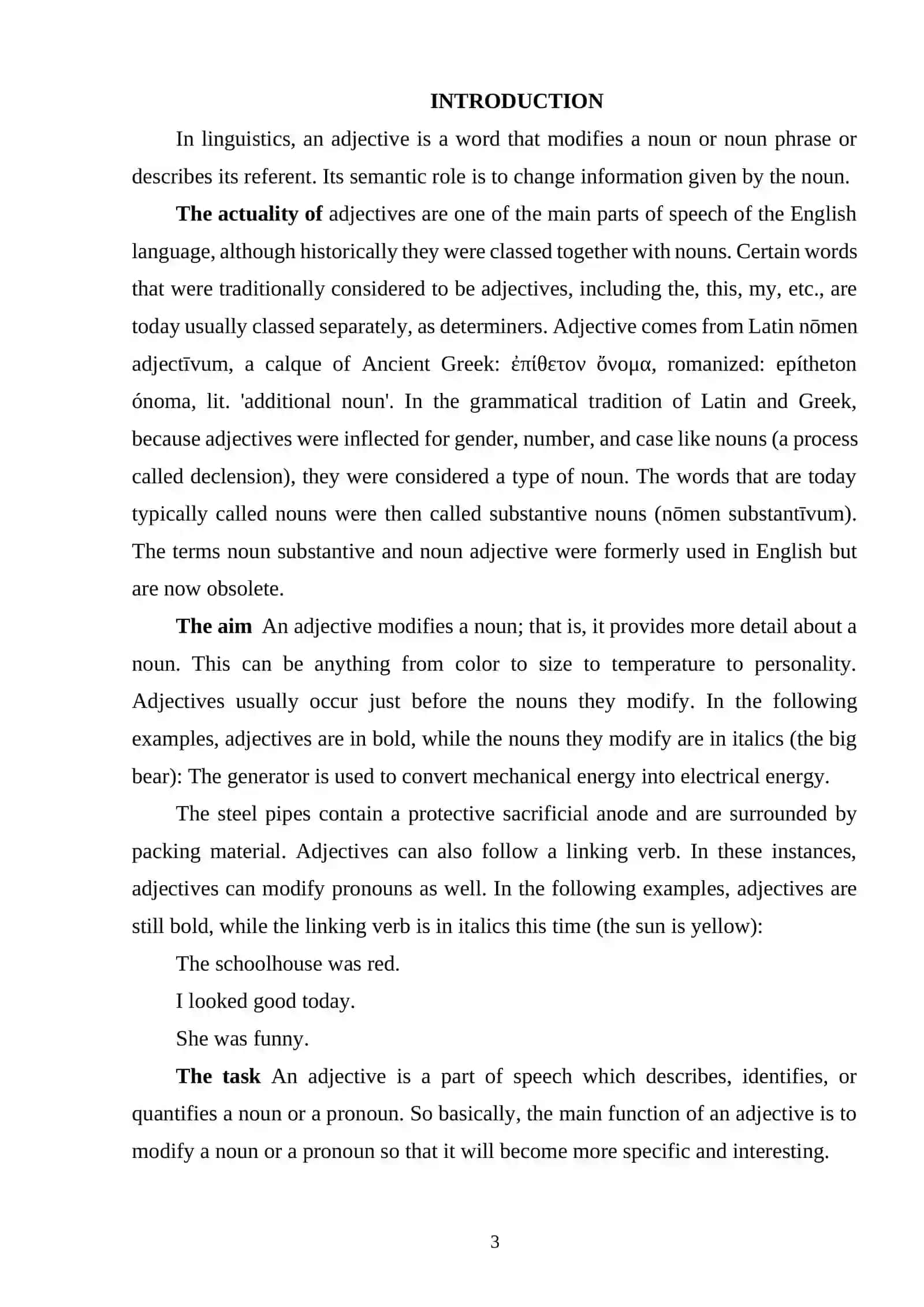 Types of Adjectives in English 3