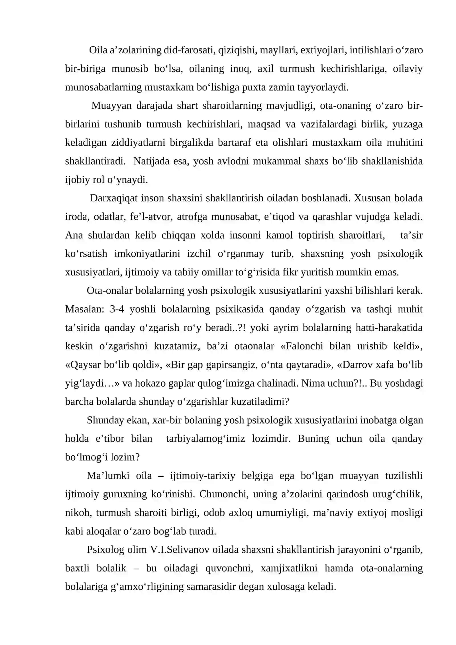 Farzandlar o‘zaro munosabatlari xususiyatlari 3