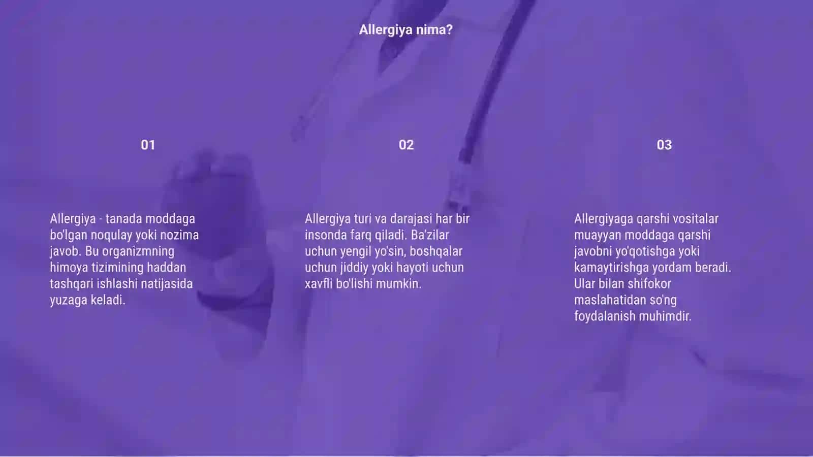 Allergiyaga qarshi vositalar 3