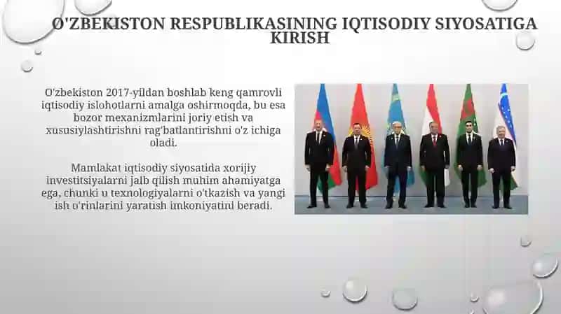 O'zbekiston Respublikasining iqtisodiy siyosati 3