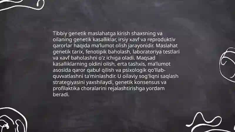 Tibbiy genetik maslahat 3