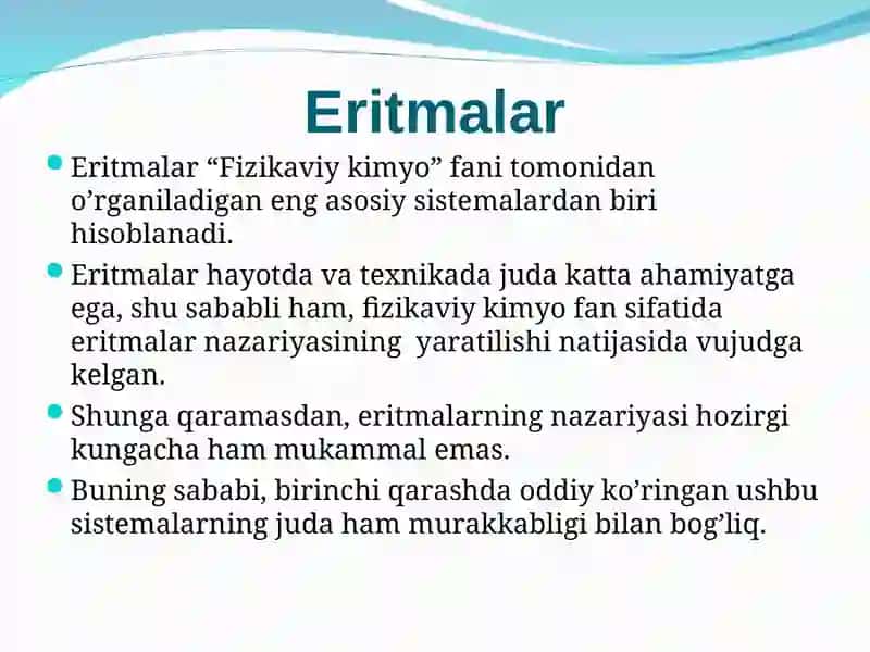 Eritmalar termodinamikasi 3