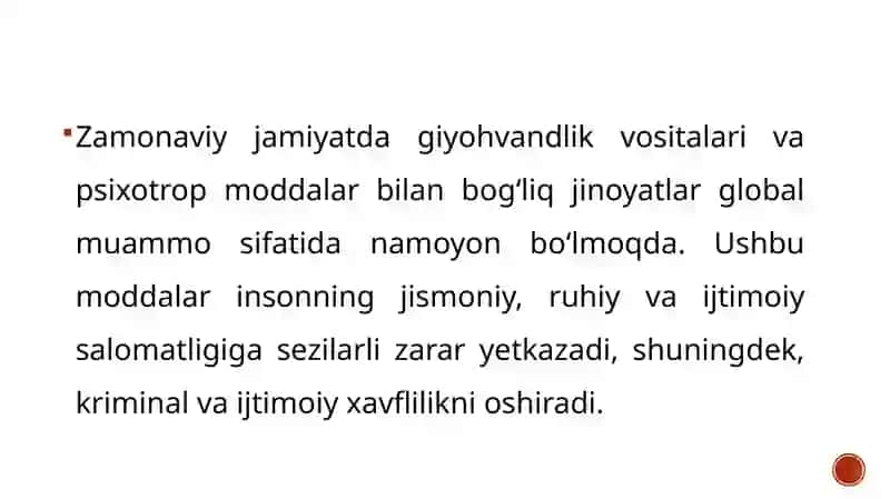 Giyohvandlik vosıtaları va Psixotrop moddalar 3