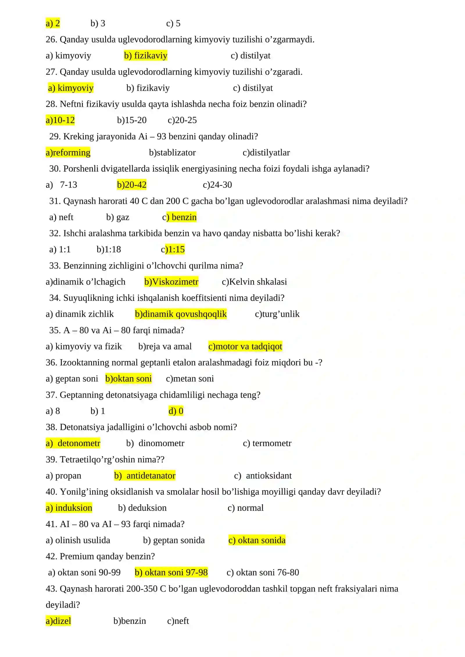 Yakuniy davlat test 3