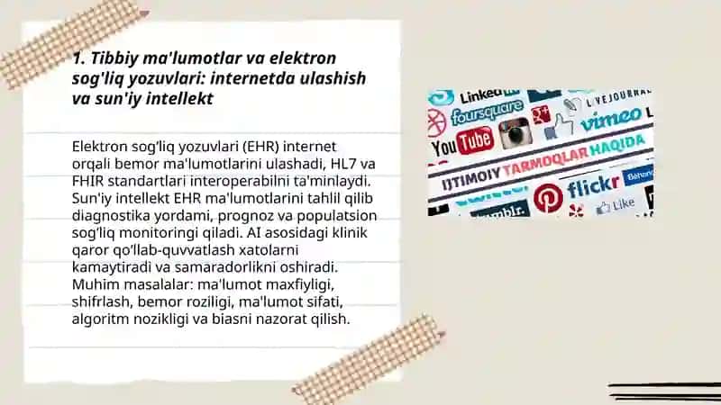 Internet, sun'iy intelekt tibbiyot sohasida 3