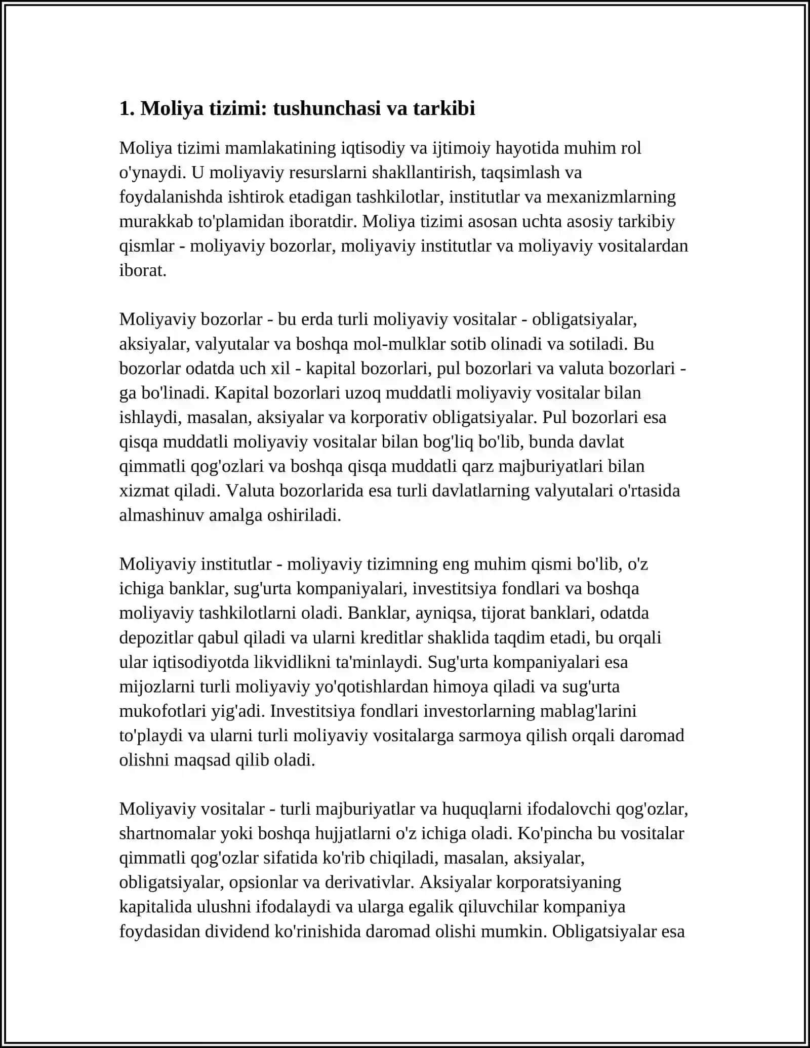 Moliya tizimi va moliyaviy siyosat 3