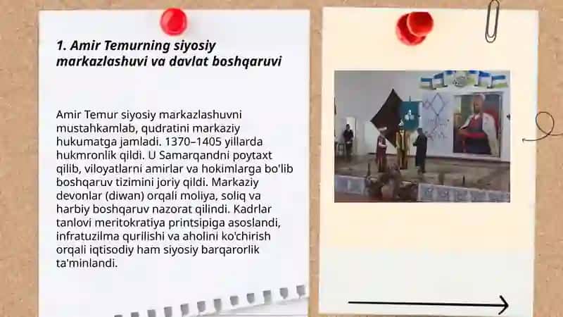 Amir Temur - buyuk davlat arbobi 3