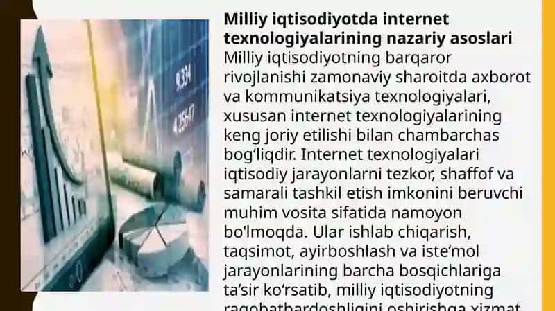 Milliy iqtisodiyotni turli sohalarida internet texnalogiyasidan samarali foydalanish yo'llari 3