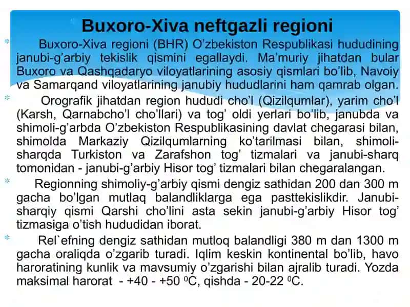 Buxoro-Xiva neftgazli regioni 3