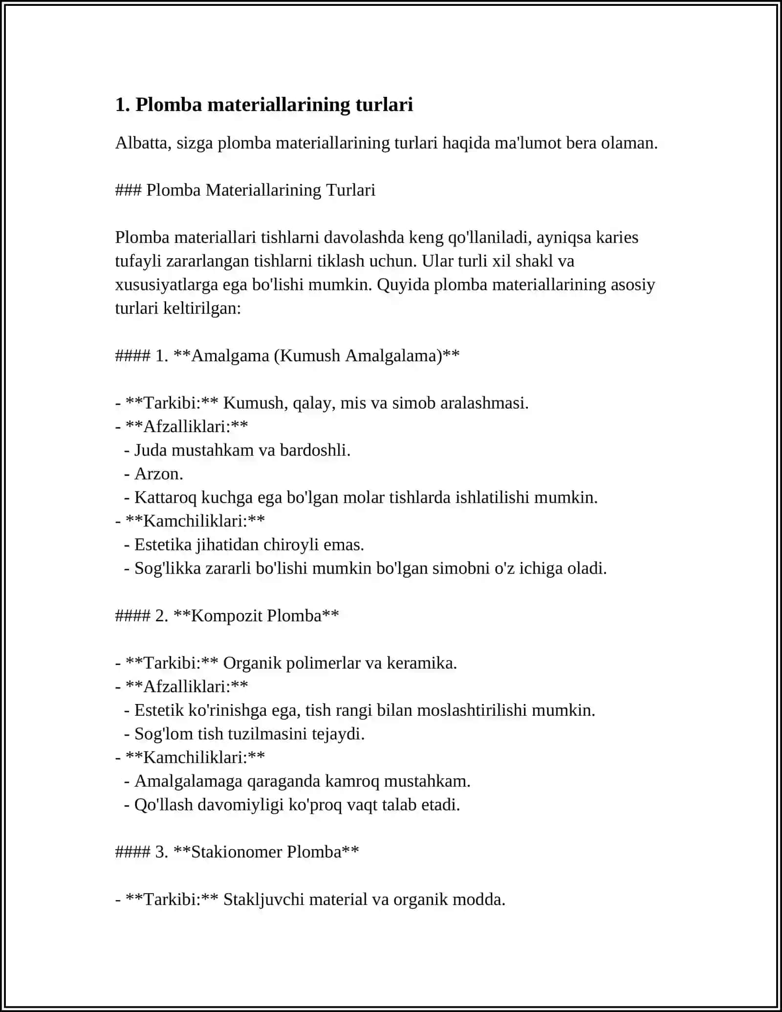 Plomba Materiallarining Turlari 3