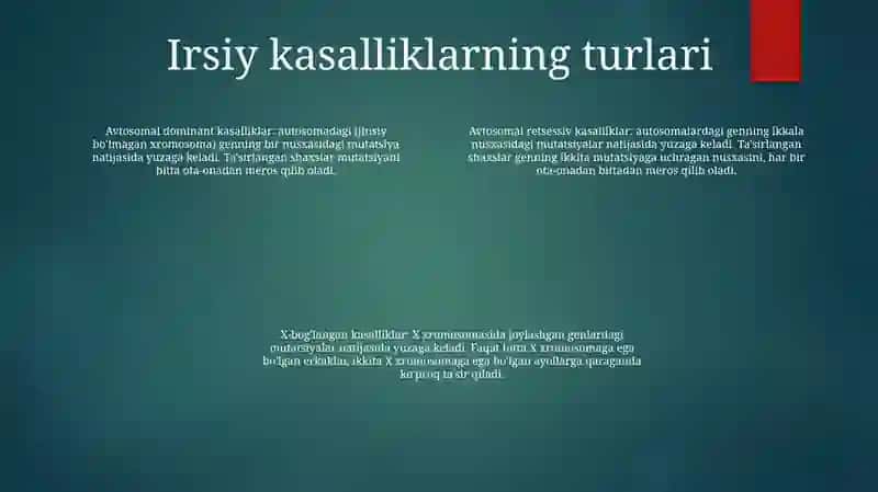 Odamda Irsiy Kasalliklar 3