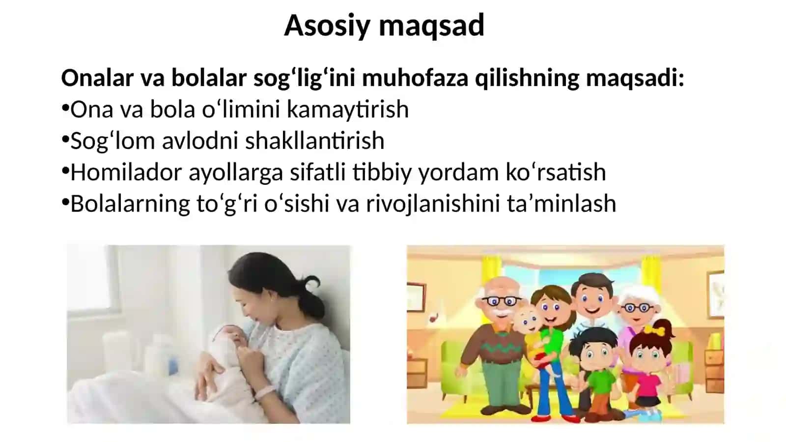 Onalar va bolalar sog'ligi ni muhofaza qilish 3