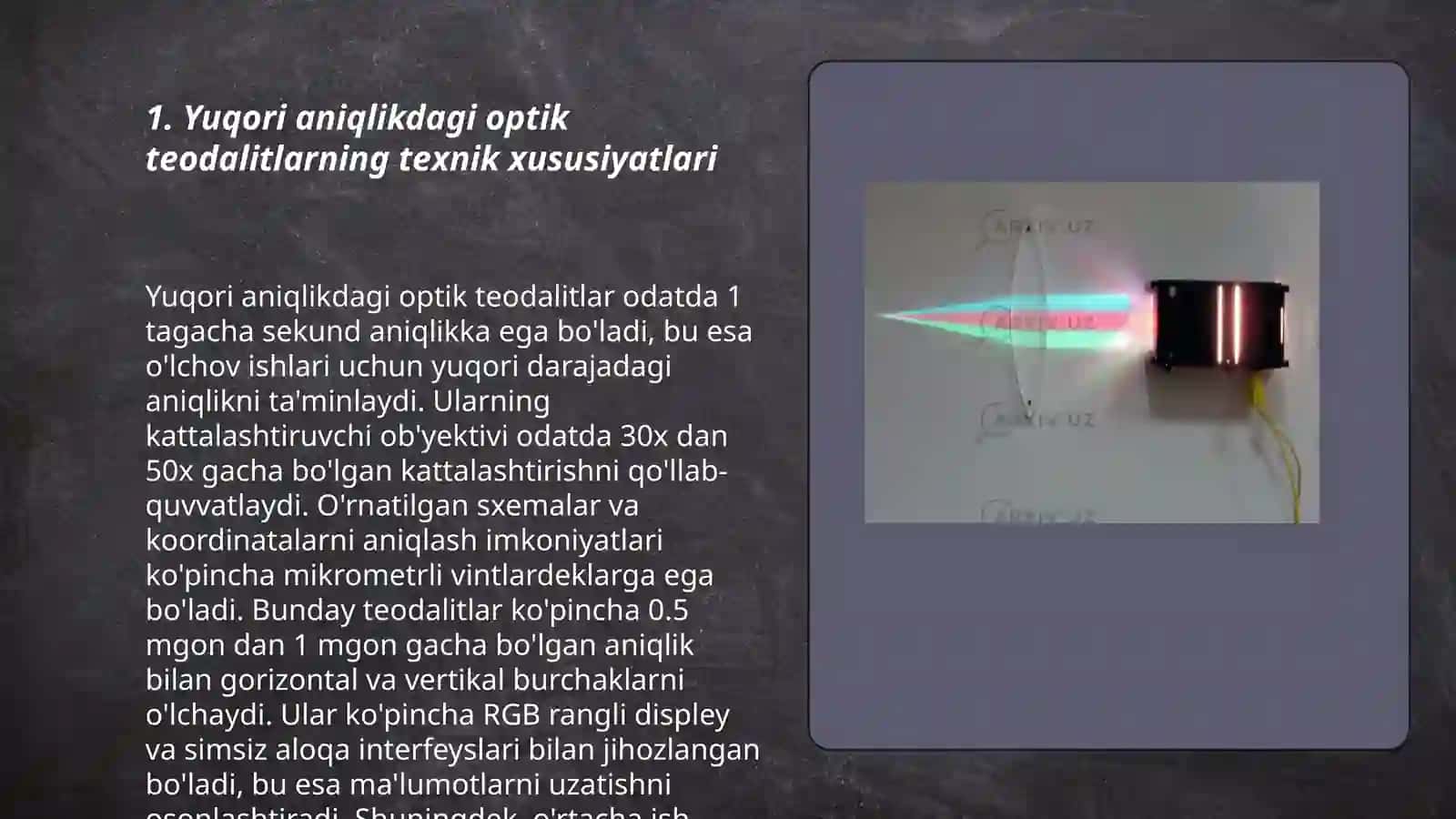 Yuqori aniqlikdagi optik teodalitlar 3