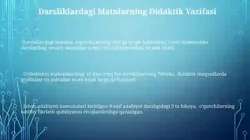 Darslikdagi matnlarning didaktik roʻli 3