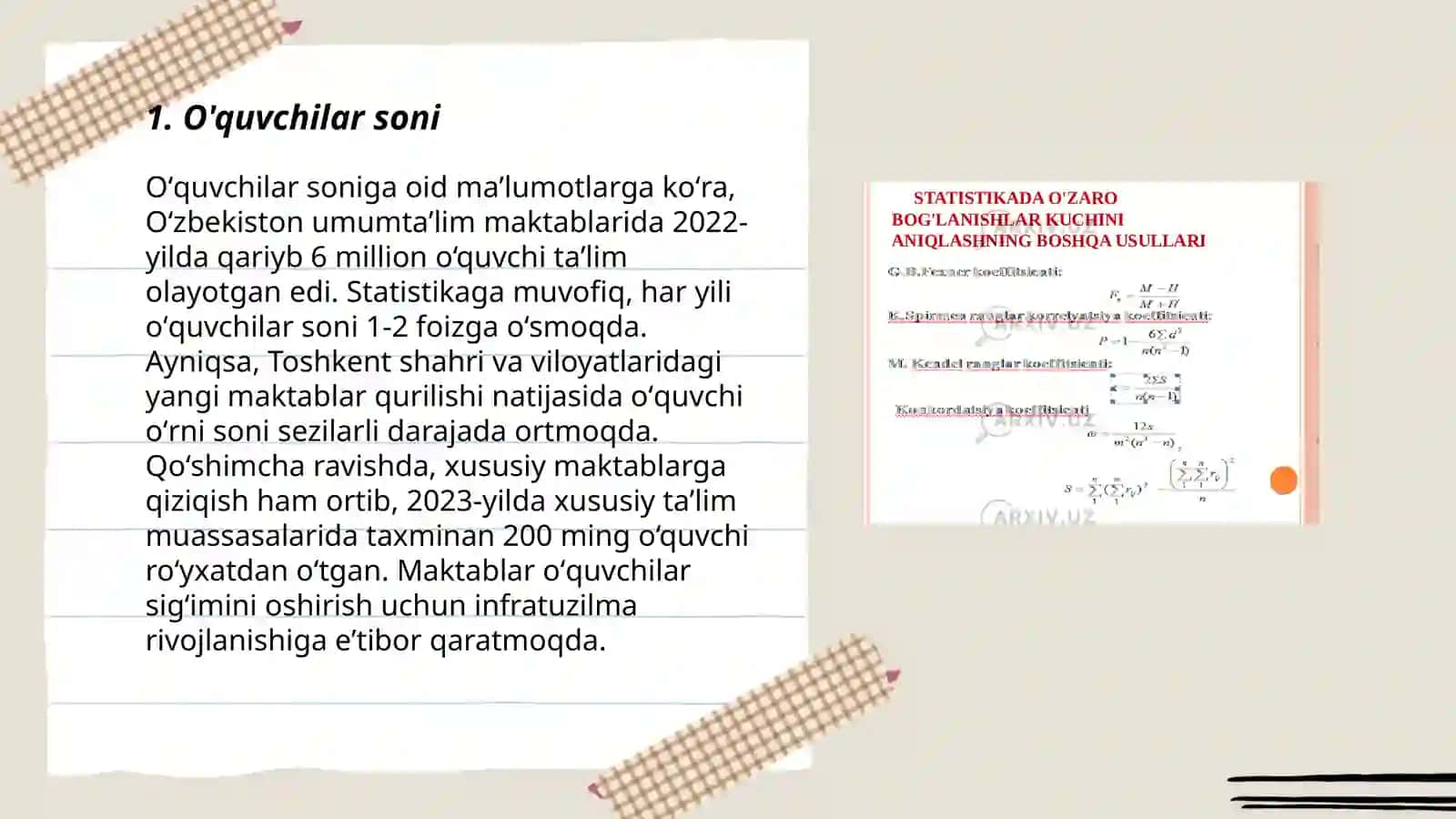 O’quv guruhining statistik portreti 3