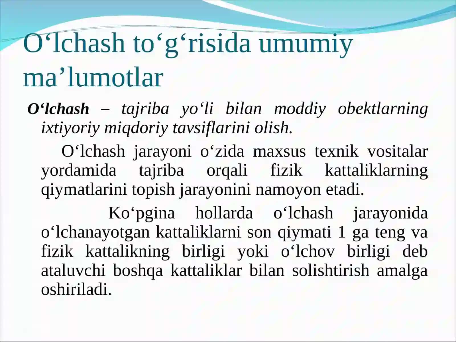 О‘lchash vositalari va tizimlari 3
