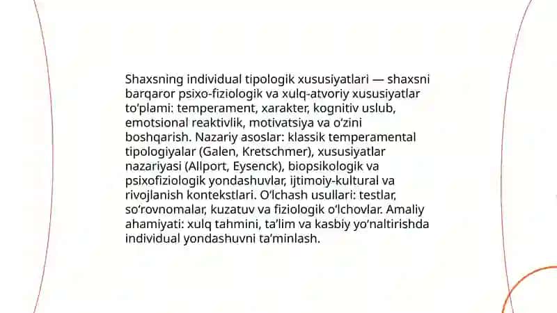 Shaxsning individual tipologik xususiyatlari 3