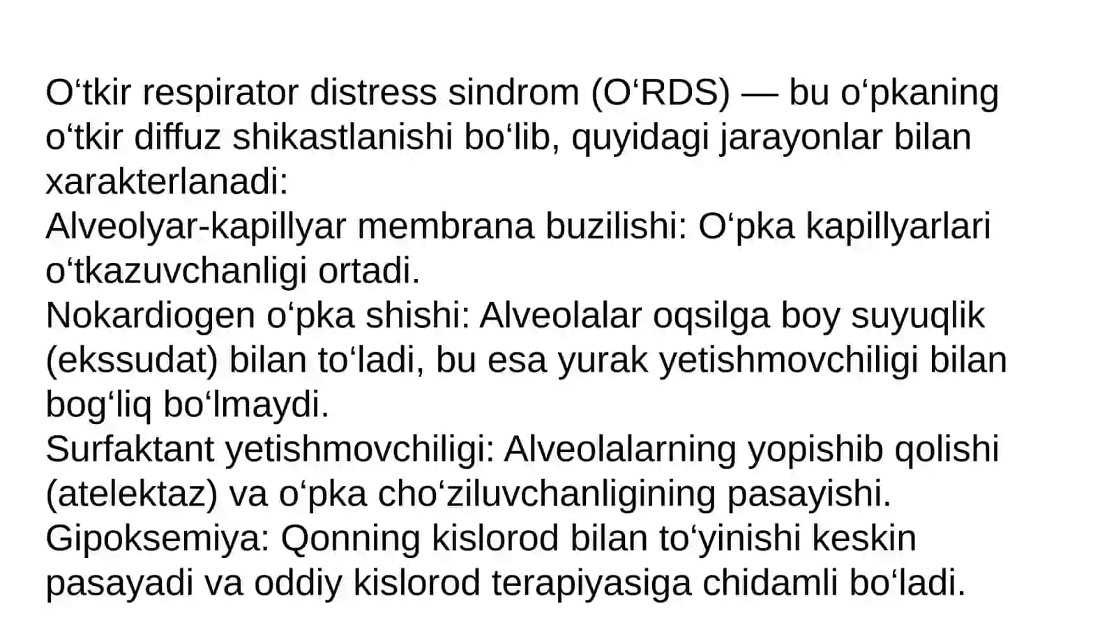 O‘tkir respirator distress sindrom 3