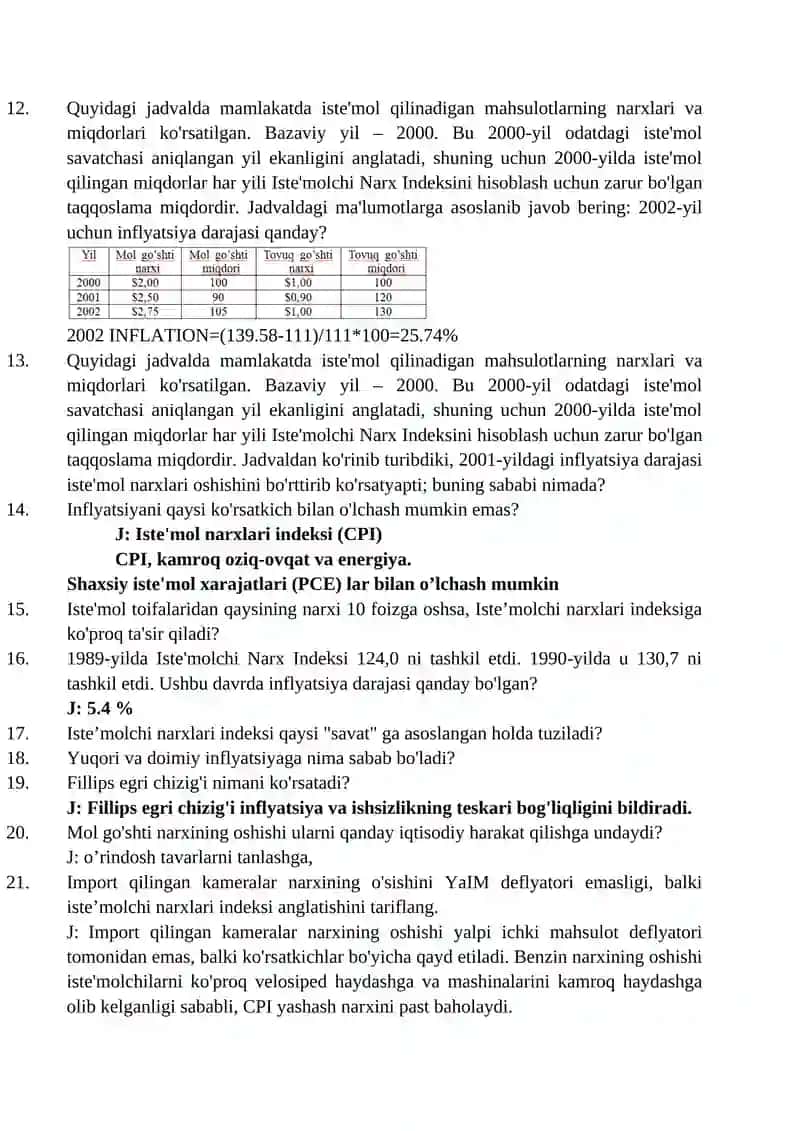 MAKROIQTISODIYOT TEST BANK 3
