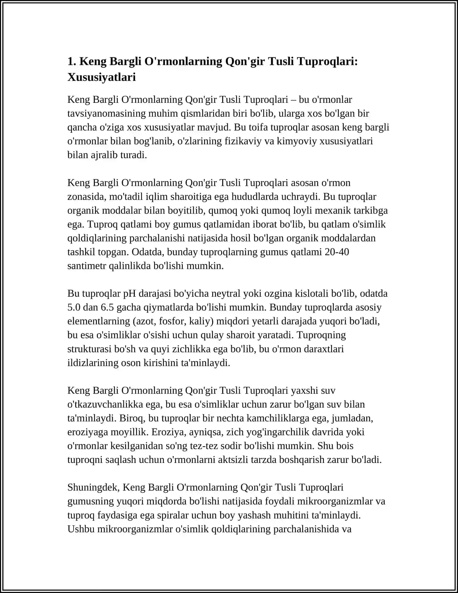 KENG BARGLI ÕRMONLARNING QÕNĞIR TUSLI TUPROQLARI 3