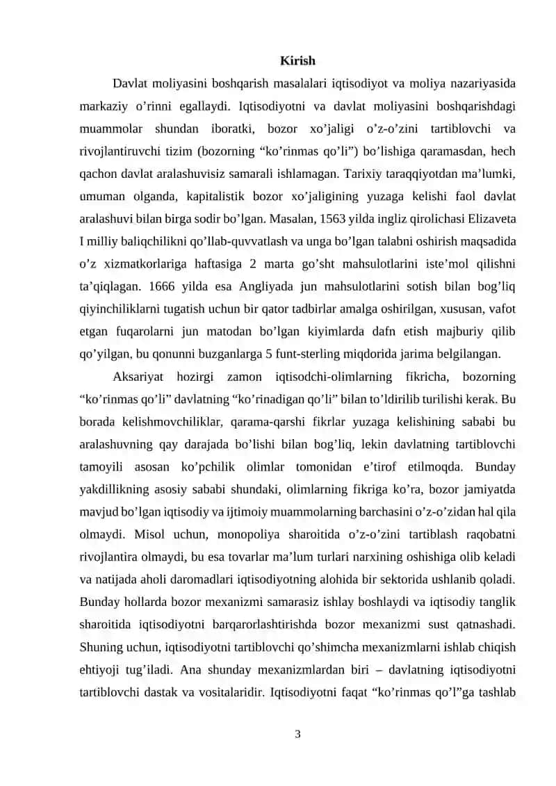 Davlat moliyasini boshqarish masalalari 3