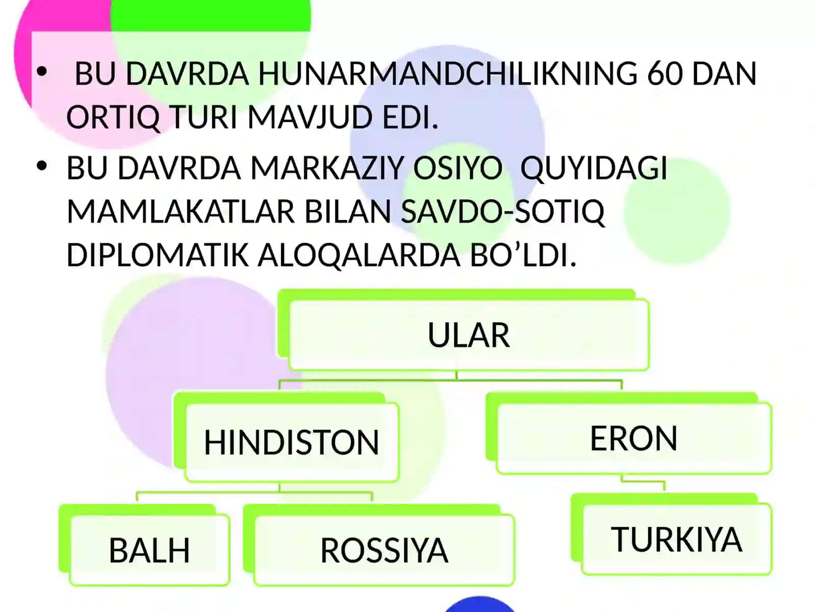 CHOR ROSSIYA ISTILOSI DAVRIDA O’ZBEK XALQI MADANIYATI 4