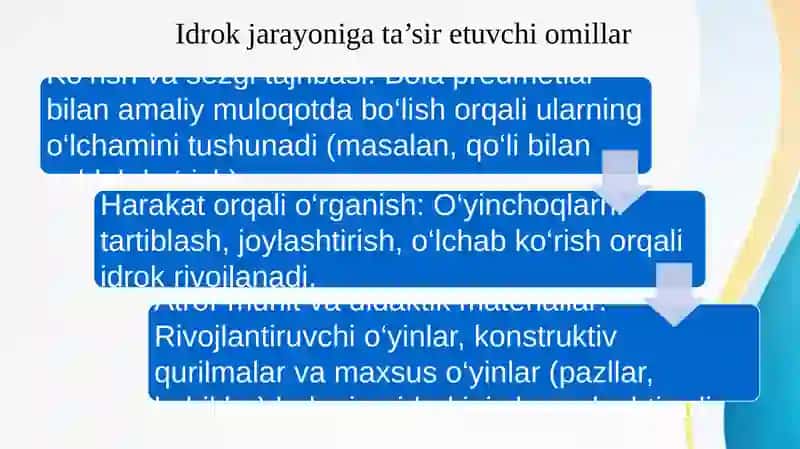 Predmetlarning o’lchamni idrok qilishning xossusiylari 4