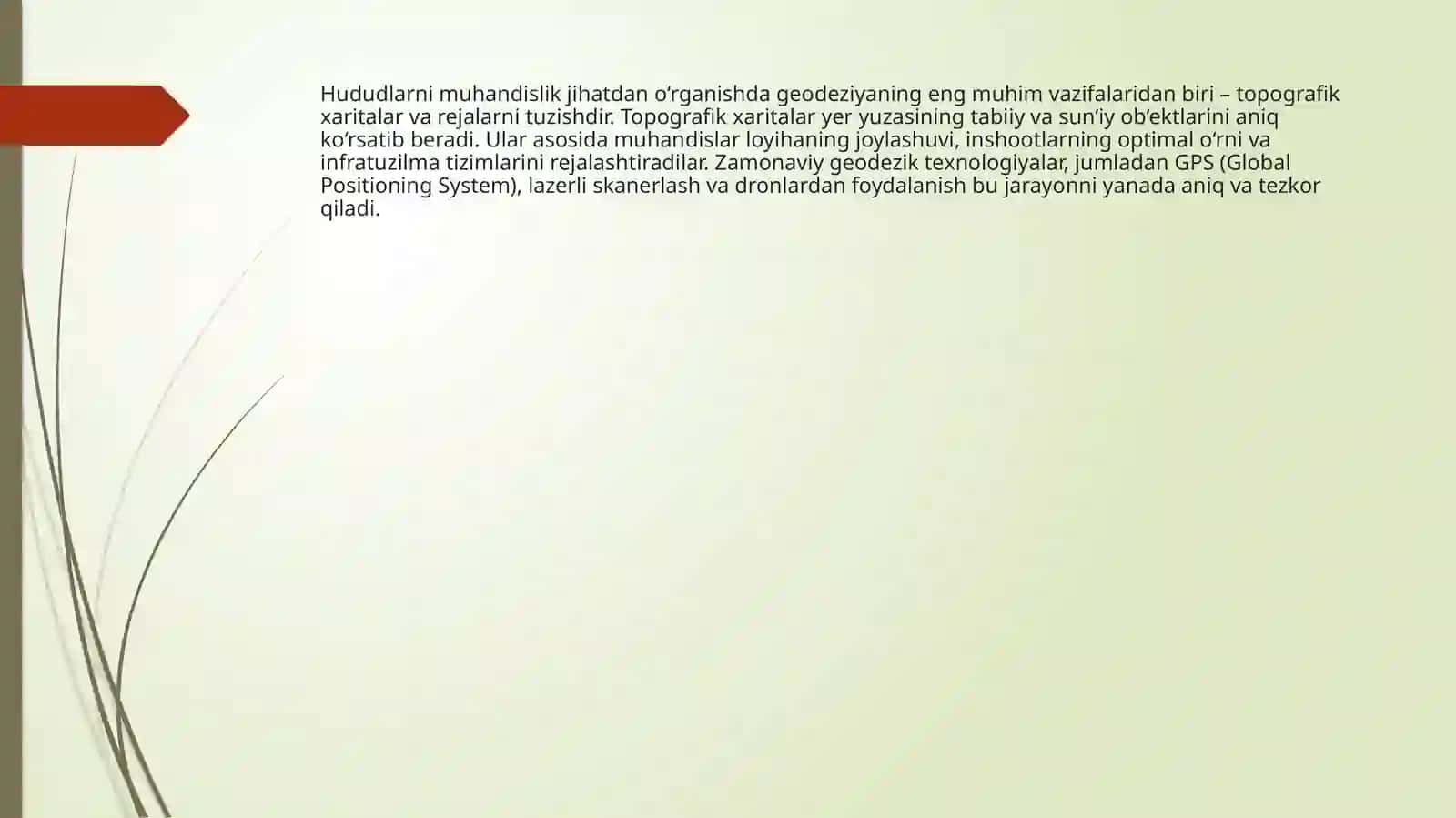 Hududlarni muhandislik jihatdan o‘rganishda geodeziyaning o‘rni 4